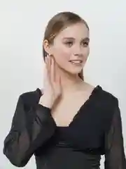 Серебряный серьги с бахромой