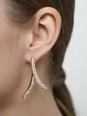 Серьги с фианитами / Серьги винтажные / Серьги с кристаллами / Серьги гвоздики