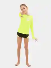 Детский лонгслив для спорта желтый, лимонный
