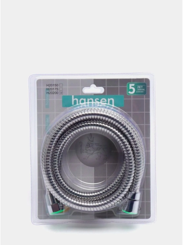 HANSEN Classic шланг для душа, растягивающийся, с защитой от перекручивания, хром