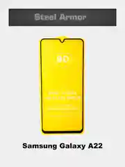 Защитное стекло на Samsung Galaxy A22 Черное ( Самсунг A22)