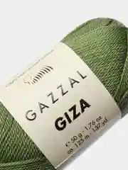 Хаки пряжа Gazzal Giza 100% Мерсеризованный хлопок 50г 125м