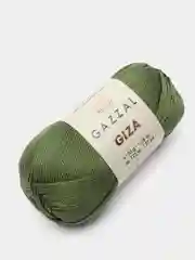 Хаки пряжа Gazzal Giza 100% Мерсеризованный хлопок 50г 125м