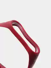 Багровый ремешок силиконовый Krutoff для Xiaomi Mi Band 3 / 4 (Сяоми Ми Бэнд 3 / 4)
