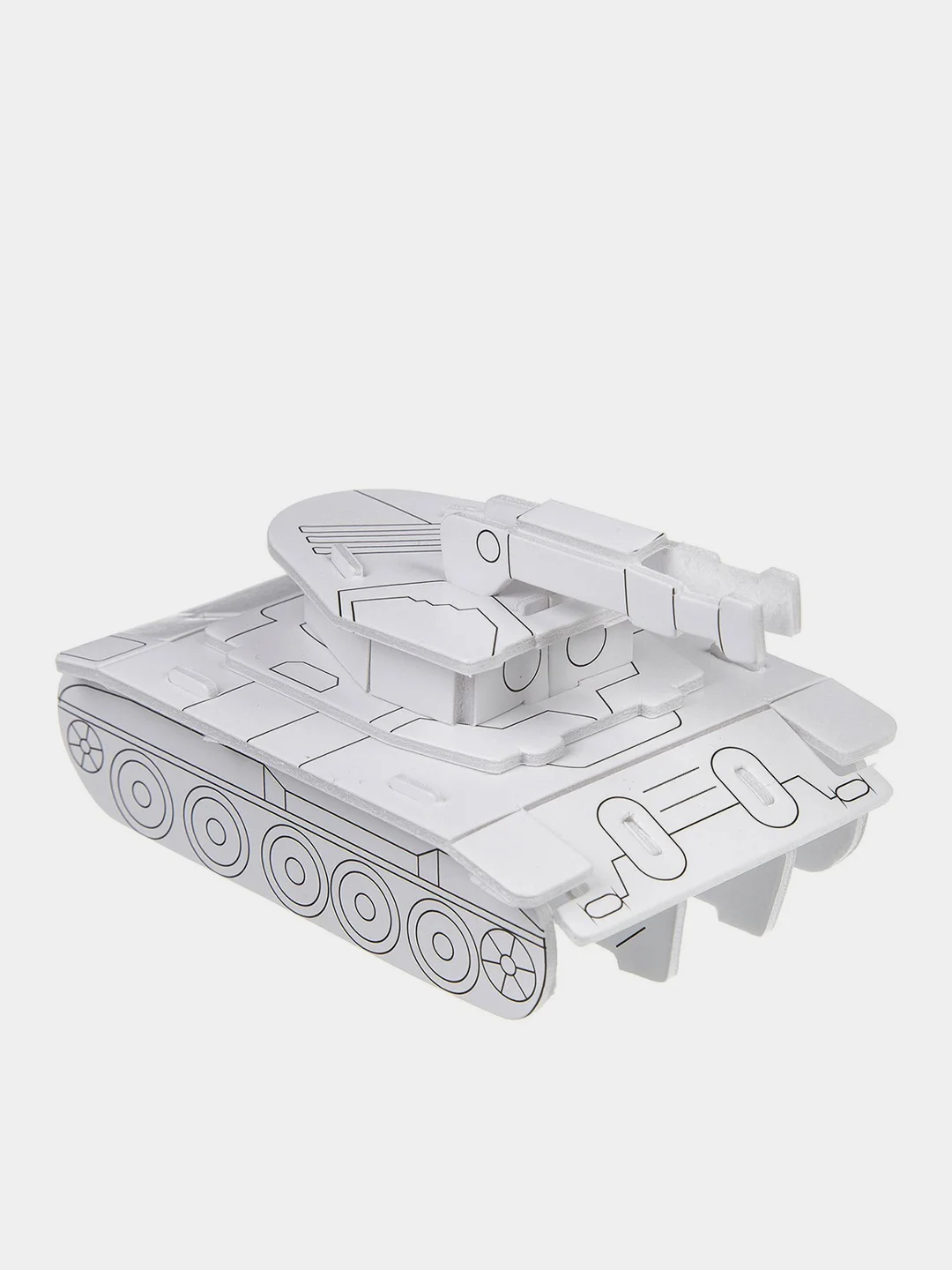 Сборная 3D модель для раскрашивания с инерционным механизмом (танк)