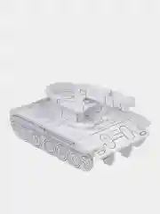 Сборная 3D модель для раскрашивания с инерционным механизмом (танк)