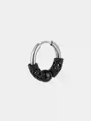 Серебряный серьга-кольцо из медицинской стали "Змея"/пирсинг/мужская серьга-кольцо/1шт