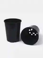 Черный горшок для рассады черный, 4 л