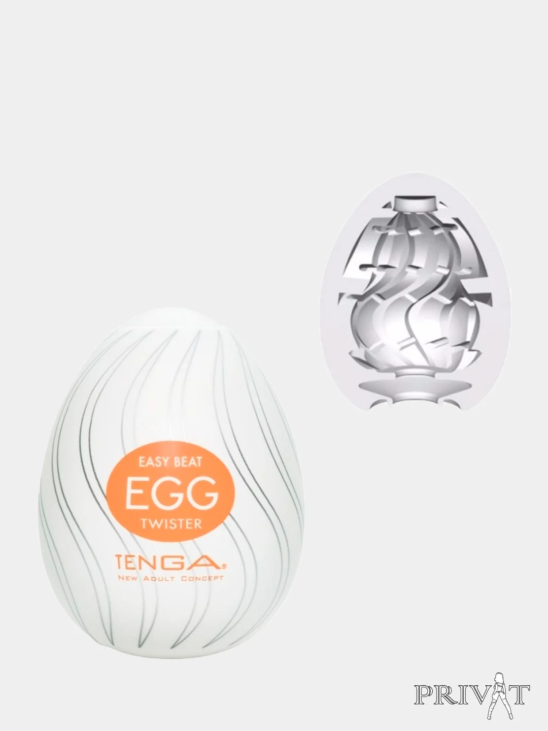 Оранжевый мужской эластичный мастурбатор Tenga EGG Easy Ona-Cap, 6 типов