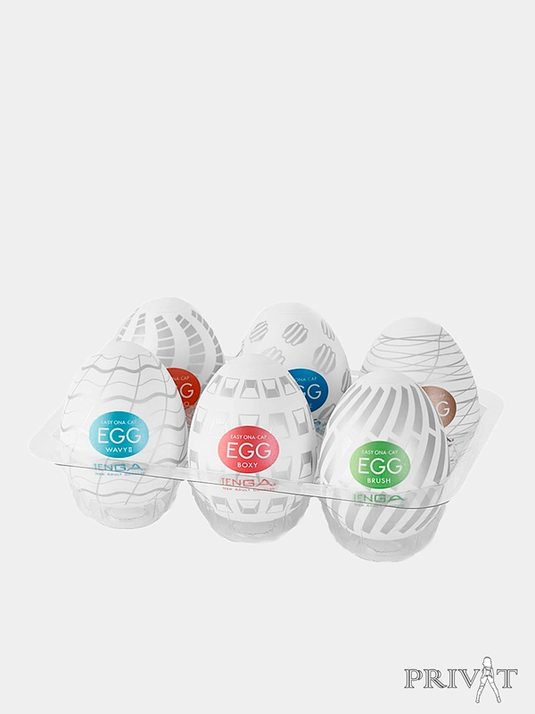 Мужской эластичный мастурбатор Tenga EGG Easy Ona-Cap, 6 типов