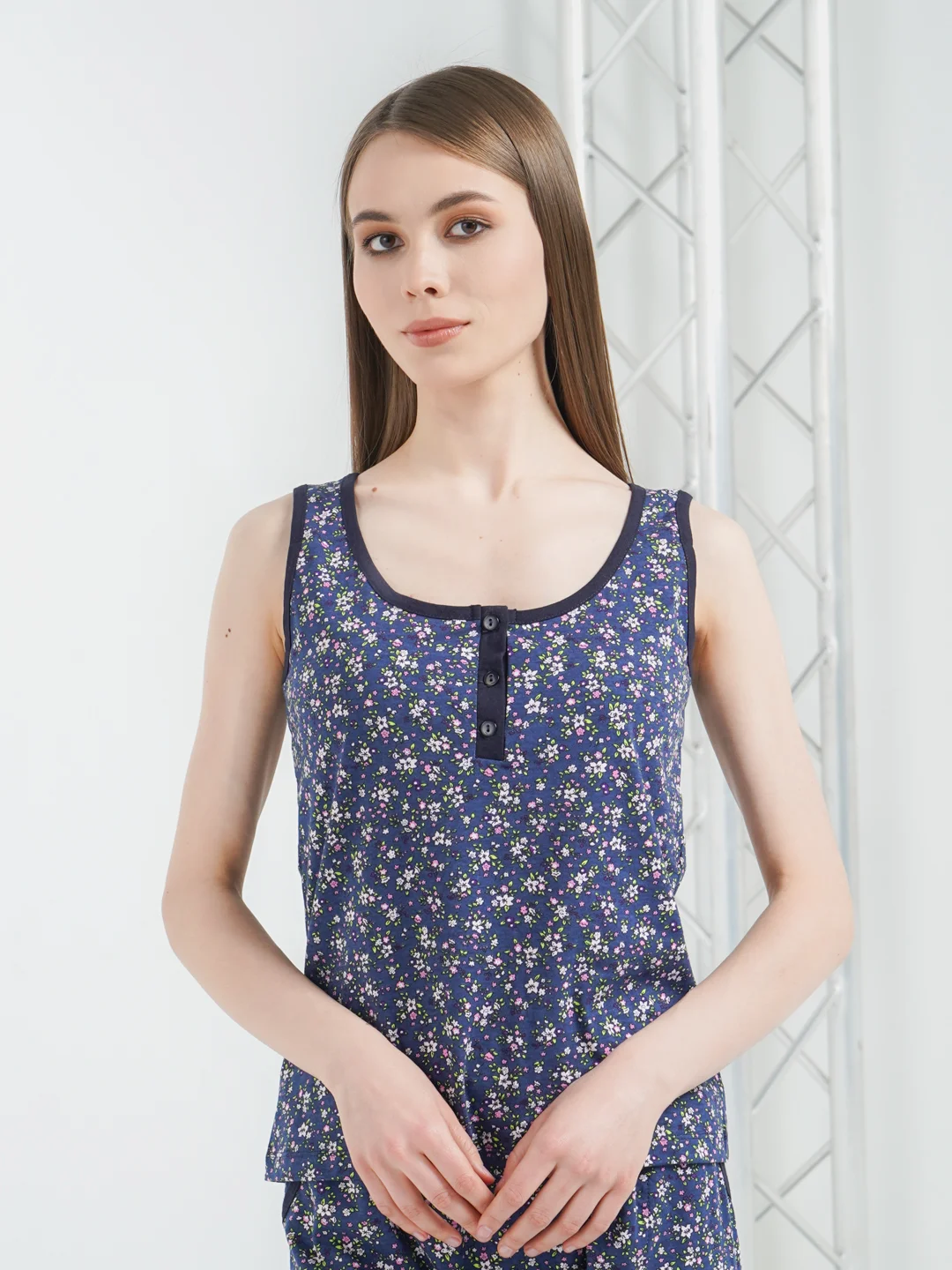 Синий milena21 Пижама женская, комплект домашнего костюма