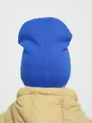 Синий детская двухслойная шапочка 1-5 лет для мальчиков хлопок