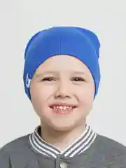 Индиго детская двухслойная шапочка 1-5 лет для мальчиков хлопок