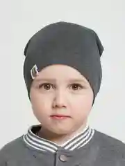 Угольный детская двухслойная шапочка 1-5 лет для мальчиков хлопок