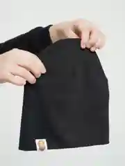 Черный детская двухслойная шапочка 1-5 лет для мальчиков хлопок