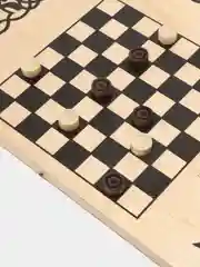 Нарды "Узор" деревянная доска 40 х 40 см, с полем для игры в шашки