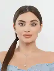 Золотой женская цепь с кулоном звезда