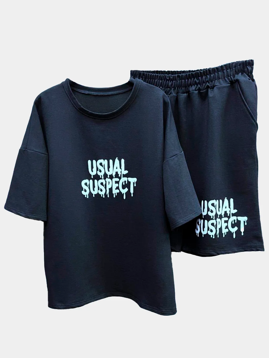 Черный костюм спортивный мужской Usual suspect