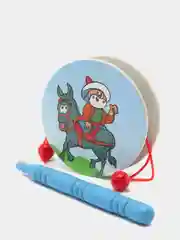 Вишнёвый игрушечный деревянный барабан