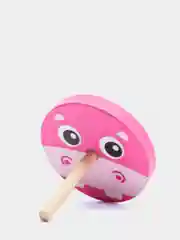 Розовый деревянная игрушка "Волчок"