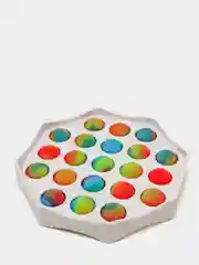 Серебряный тактильная сенсорная игрушка антистресс Simple Dimple
