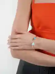 Бирюзовый браслет мрамор