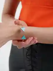 Бирюзовый браслет мрамор