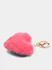 Коралловый меланж мягкий брелок "Сердце" с пайетками, 9 см