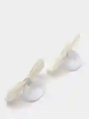 Молочный бантики для волос, на резинке