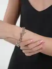 Серебряный браслет на руку с подвеской Монетка
