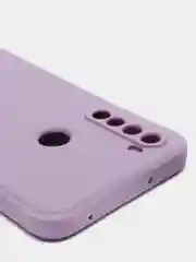 Сиреневый чехол для REDMI NOTE 8T с защитой камеры и бархатом внутри