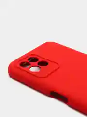 Красный чехол с защитой камеры и бархатом внутри Realme 8i