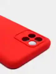 Красный чехол с защитой камеры и бархатом внутри Realme 8i