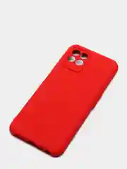 Красный чехол с защитой камеры и бархатом внутри Realme 8i