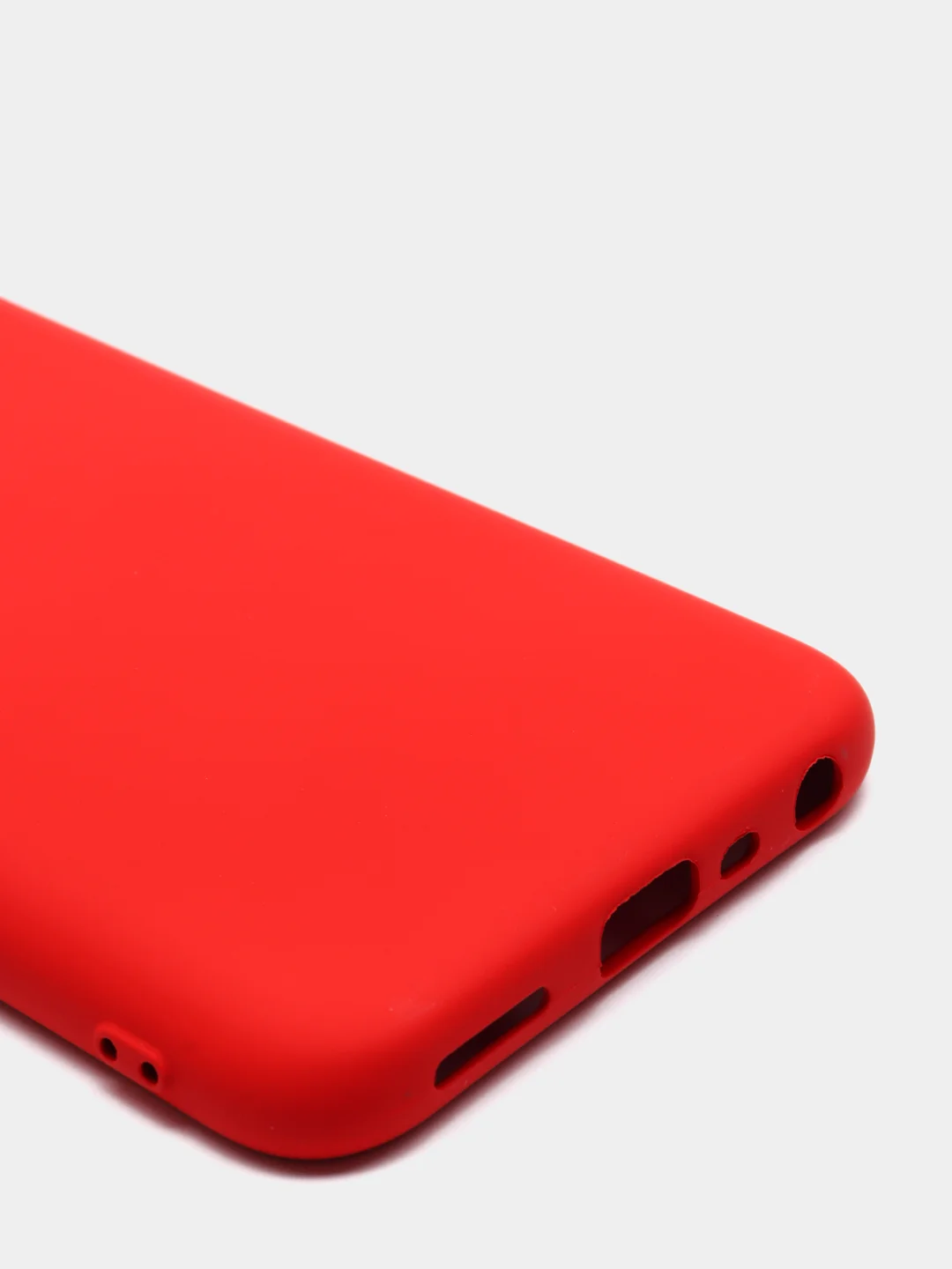 Красный чехол с защитой камеры и бархатом внутри Realme 8i