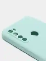 Бирюзовый чехол для REDMI NOTE 8T с защитой камеры и бархатом внутри