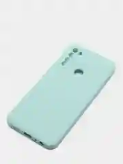 Бирюзовый чехол для REDMI NOTE 8T с защитой камеры и бархатом внутри