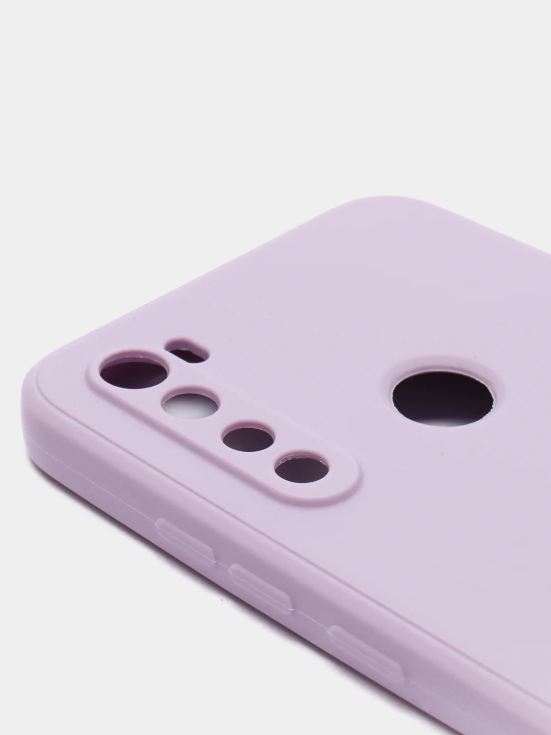 Сиреневый чехол с защитой камеры и бархатом внутри для Xiaomi Redmi Note 8