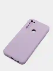 Сиреневый чехол с защитой камеры и бархатом внутри для Xiaomi Redmi Note 8