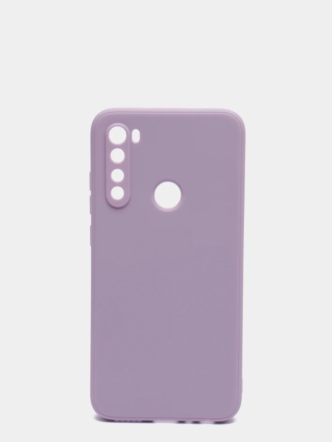 Сиреневый чехол с защитой камеры и бархатом внутри для Xiaomi Redmi Note 8