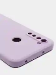 Сиреневый чехол с защитой камеры и бархатом внутри для Xiaomi Redmi Note 8