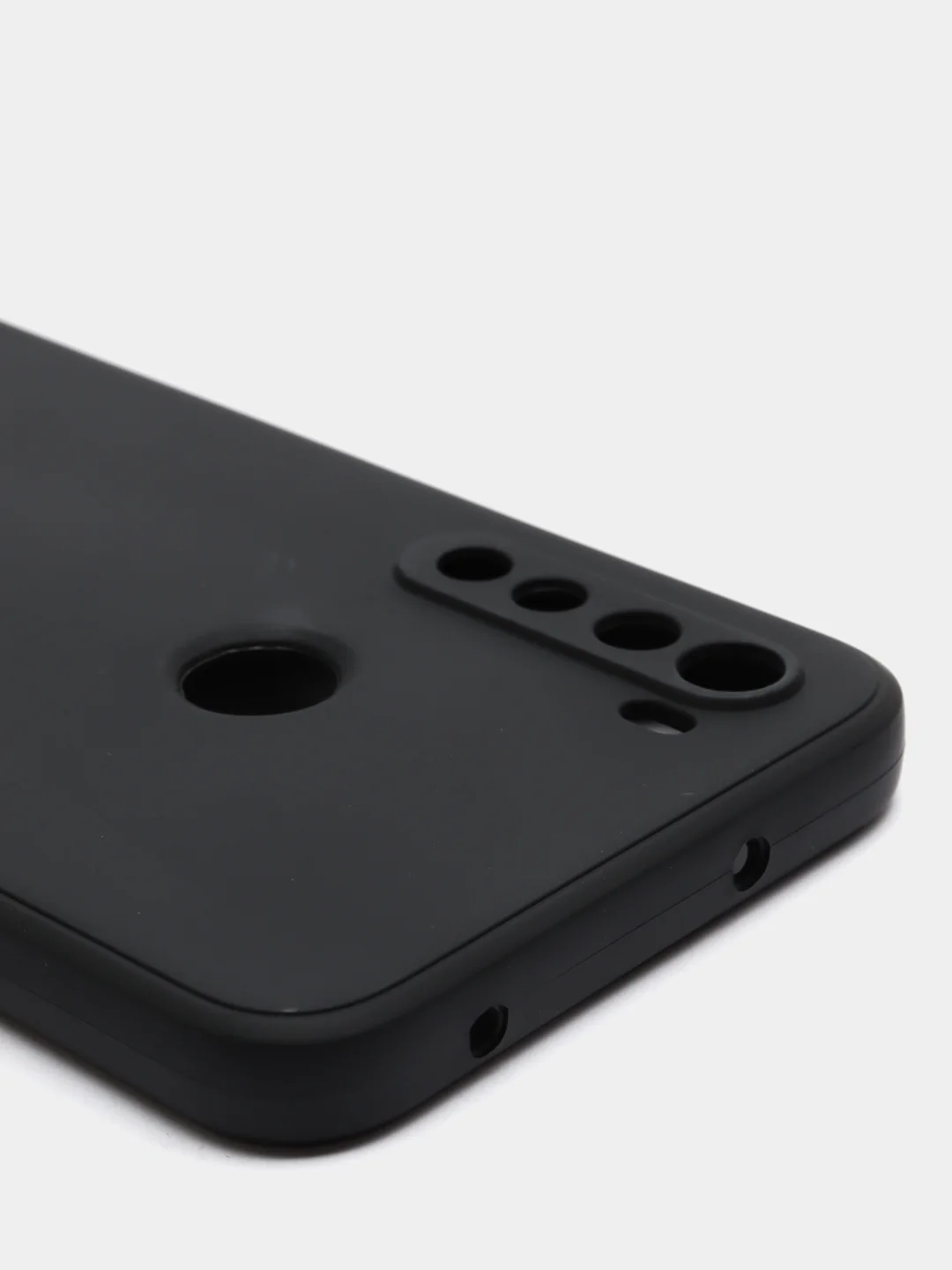 Черный чехол с защитой камеры и бархатом внутри для Xiaomi Redmi Note 8