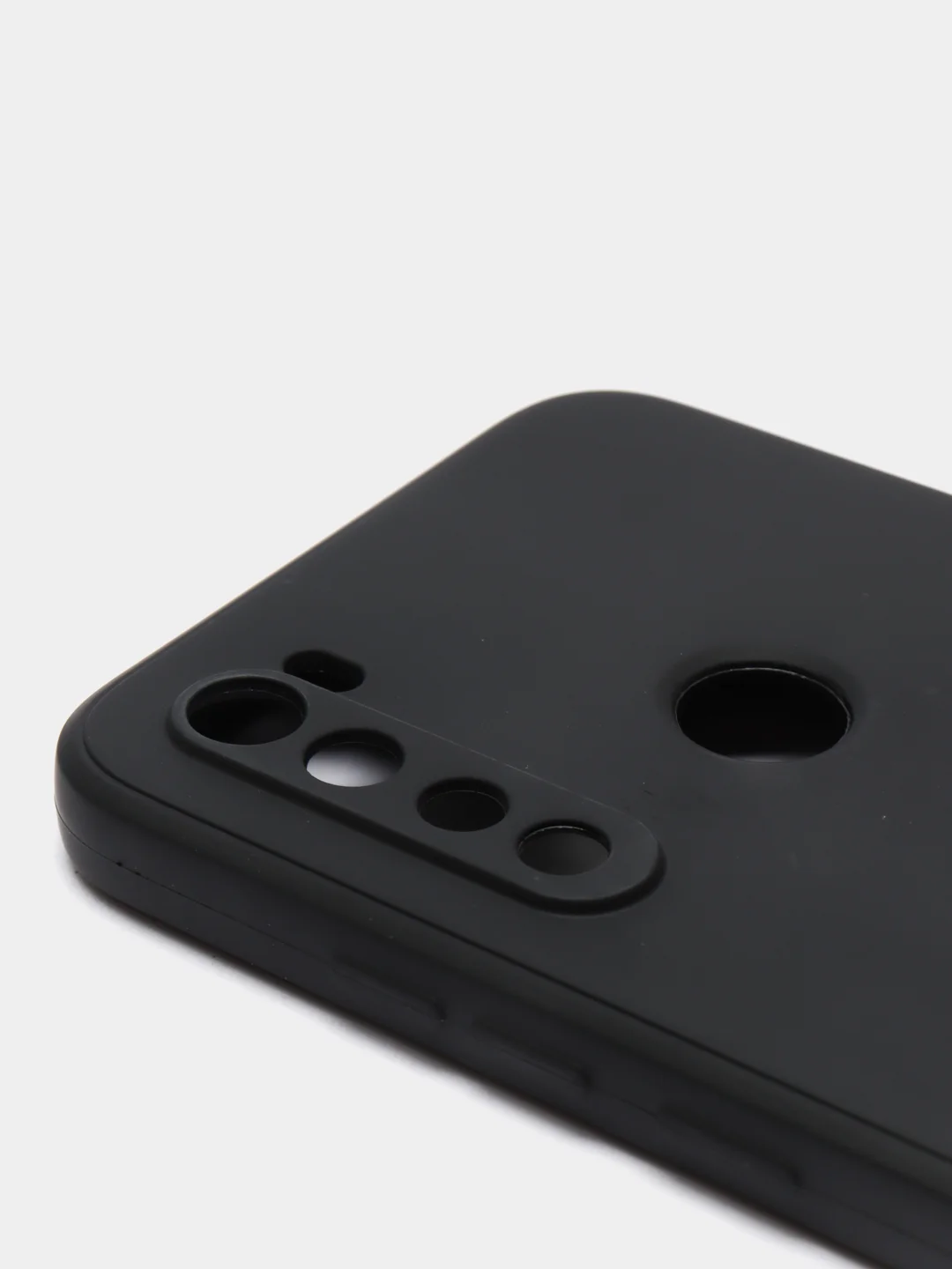 Черный чехол с защитой камеры и бархатом внутри для Xiaomi Redmi Note 8