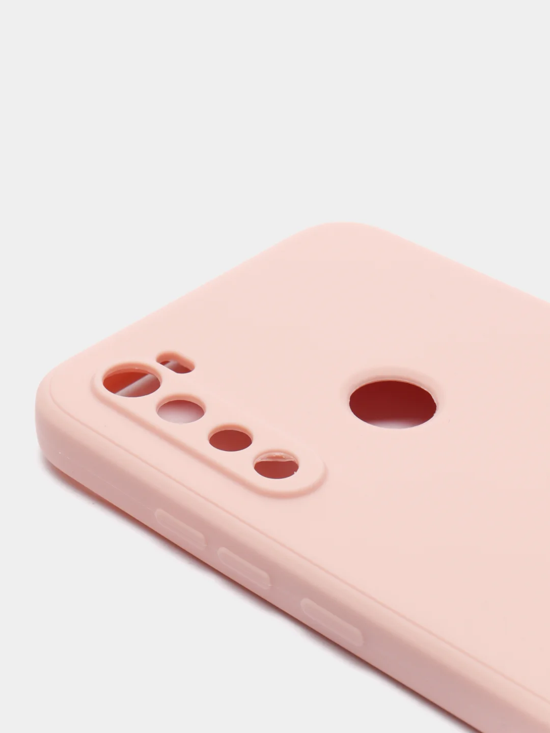 Розовый чехол с защитой камеры и бархатом внутри для Xiaomi Redmi Note 8