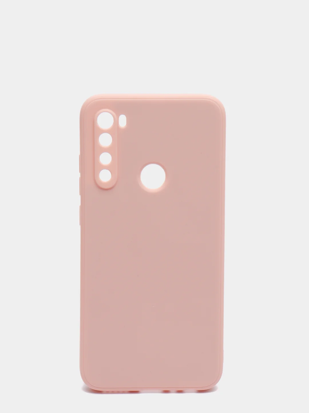 Розовый чехол с защитой камеры и бархатом внутри для Xiaomi Redmi Note 8