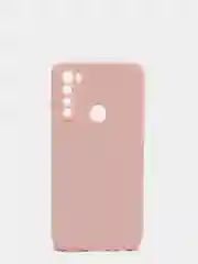 Розовый чехол с защитой камеры и бархатом внутри для Xiaomi Redmi Note 8