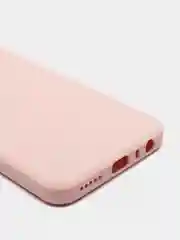 Розовый чехол с защитой камеры и бархатом внутри для Xiaomi Redmi Note 8