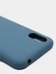 Синий меланж чехол Samsung A01 с бархатом внутри