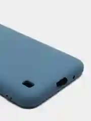 Синий меланж чехол Samsung A01 с бархатом внутри