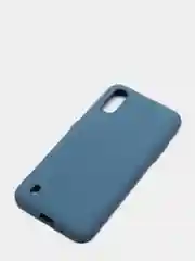 Синий меланж чехол Samsung A01 с бархатом внутри